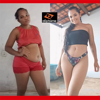 Antes e depois de aluna do método